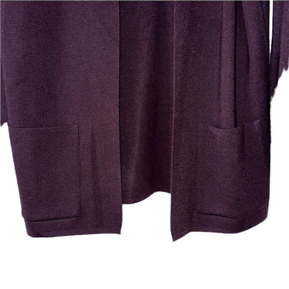 Lineamidas Women’s Made In Italy Merino Wool Blend Open Cardigan, Size L, EUC - Picture 4 of 9